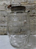 LARGE Pickle Barrel Glass Jar, vintage general