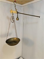 Vintage Brass Portal Hanging Scale