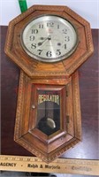 Vintage Crown Regulator Wall Clock w/ key