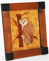 Wm. Rank Owl Perched on Branch Theorem 10" x 12"