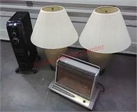 Space heaters & lamps