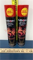 2 New Neon Universal Gas Lighter Refills / Butane