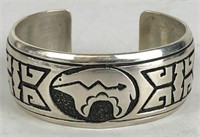 T. Singer Sterling South West Style Cuff Bracelet