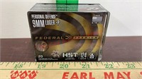 20 rds Federal 9MM +P Ammo personal defense