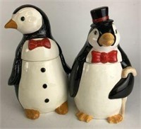 Glazed Penguin Cookie Jars- Lot of 2