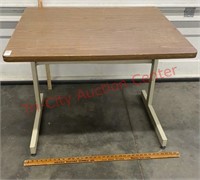 >Metal Base Table / Desk - 35 1/2 Long X 29 1/2