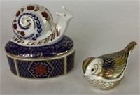 Royal Crown Derby Bird Figurine & Trinket Box