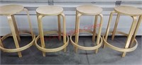 >4-stackable wood stools. Each is 2ft. Tall