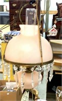 Beautiful hanging chandelier with satin glass no