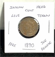 Rare 1890 Indian sent love token