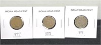 1897 1898 1899 Indian head cents