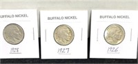 1926, 1927, 1928 buffalo nickels
