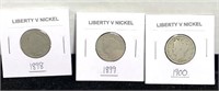 1898,1899,1900 Liberty V Nickels