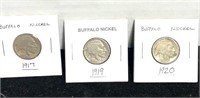 1917 1919 1920 buffalo nickels