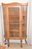 Carved glass china cabinet