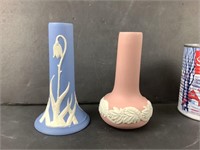 2 vases Jasperware Canada Art Pottery