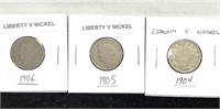 1904 1905 1906 liberty V Nickels