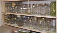 2 shelves of canning items