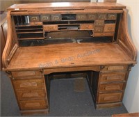 Antique oak Roll top desk