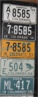 1955-1959 Co. license plates