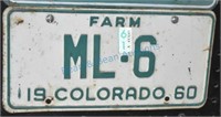 1960-1969 Co. license plates (no 1961)