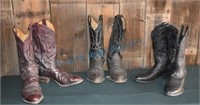 3 pair men's boots size9 1/2