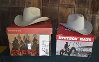 Two vintage cowboy hats 7 3/8