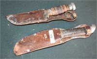 Two western hunting knife made in Boulder Co.