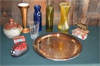 Group misc. vases glassware