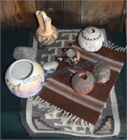 Native American pottery &weavings