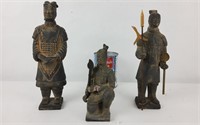 3 guerriers chinois tombe royal en terre cuite