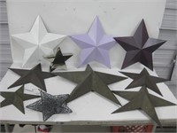 Assortment Of Mostly Metal Wall Decor Stars
