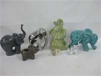 Ceramic & Other Decorative Elephants - 12" Tallest
