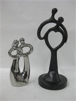 2 Decorative Table Abstract Figurines