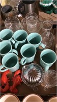 Mugs, glassware
