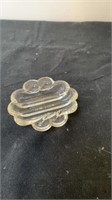 3” Salex glass soap glass dish