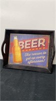 15”x12” wooden beer tray