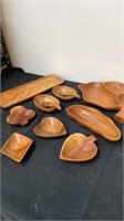 Group of wooden dishes