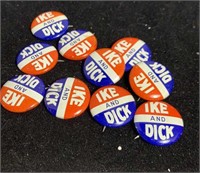 10 Ike and Dick political pins
