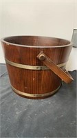13”x9.5” wooden bucket