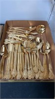 Group of royal 24kt gold plated dinner ware