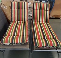 2 patio lounge chairs w/ cushions