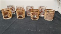 2 sets of drinking glass cups