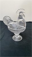 9” nesting glass rooster