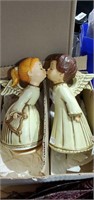 2 Vintage Kissing Angels in Box