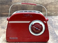 Vintage Metal Radio Lunchbox 10.5” x 8”