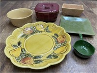 Serving Plate, Covered Dish, Bowl, Planter, and