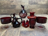 Red Glass Birds, Red Glass Cruets, and More