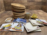 Wicker Plate Holders, Trivets, Coasters, and More