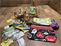 Cosmetic Bags, Miniature Tea Set, Candleholder,